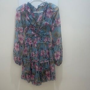 Fashion Nova Blue Floral Dress